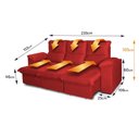 Ver imagem 3 de Sofá Retrátil Reclinável America 2,30m Suede