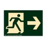 Placa de sinalização - SAÍDA DE EMERGÊNCIA - seta reta para a direita verde Sinalize - 1