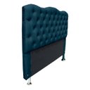 Ver imagem 2 de Cabeceira Capitone Estofada para Cama Box Casal Padrão 1.38 - Suede - Sv Decor:azul Marinho