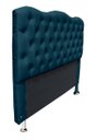 Ver imagem 2 de Cabeceira Capitone Estofada para Cama Box Casal Padrão 1.38 - Suede - Sv Decor:azul Marinho