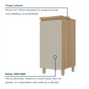 Ver imagem 5 de Balcão 1 Porta Rainha 40cm 100% MDF Cinza/Nature Greige