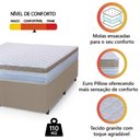 Ver imagem 5 de Cama Box Casal King Colchão com Molas Ensacadas 193x203x60cm Dunas Branco/bege Hellen