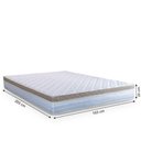 Ver imagem 4 de Cama Box Casal King Colchão com Molas Ensacadas 193x203x60cm Dunas Branco/bege Hellen