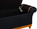 Ver imagem 3 de Recamier Baú Decorativo Atenas 1,50m Premium Sofá para Cama Casal Estilo Estofado Cor Preto