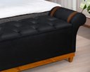Ver imagem 4 de Recamier Baú Decorativo Atenas 1,50m Premium Sofá para Cama Casal Estilo Estofado Cor Preto