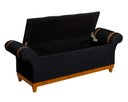 Ver imagem 5 de Recamier Baú Decorativo Atenas 1,50m Premium Sofá para Cama Casal Estilo Estofado Cor Preto