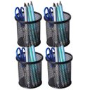 Ver imagem 1 de Porta Lapis Organizador Aramado Kit 4 Unidades Caneta Lapis Treco Regua Mesa de Trabalho Home Office