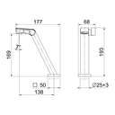 Ver imagem 2 de Torneira Docol Stillo 820244 de Bancada Níquel Escovado
