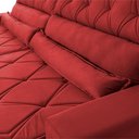 Ver imagem 6 de Sofá Retrátil Reclinável 2,30m Albany Suede Velut Vermelho Molas Ensacadas - King House