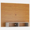 Ver imagem 2 de Painel para TV Até 42 Polegadas Baly 2 Nichos Mel/Off White - Viero Móveis