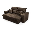 Ver imagem 7 de Sofá Retrátil Reclinável Trento 1,80m Suede Velut Marrom Molas no Assento - King House