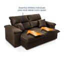 Ver imagem 4 de Sofá Retrátil Reclinável Trento 1,80m Suede Velut Marrom Molas no Assento - King House