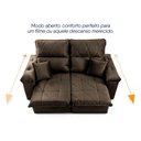 Ver imagem 6 de Sofá Retrátil Reclinável Trento 1,80m Suede Velut Marrom Molas no Assento - King House