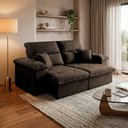 Ver imagem 1 de Sofá Retrátil Reclinável Trento 1,80m Suede Velut Marrom Molas no Assento - King House