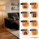Ver imagem 3 de Sofá Retrátil Reclinável Trento 1,80m Suede Velut Marrom Molas no Assento - King House