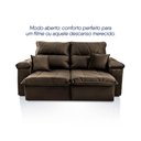 Ver imagem 5 de Sofá Retrátil Reclinável Trento 1,80m Suede Velut Marrom Molas no Assento - King House