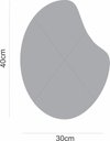 Ver imagem 3 de ESPELHO DECORATIVO ORGÂNICO 40CMX30CM MODERNO LUXO SALA QUARTO BANHEIRO