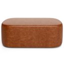 Ver imagem 4 de Cabeceira Cama Box 100cm Lanna com Puff Recamier Doha W01 Couríssimo Camel - Lyam Decor