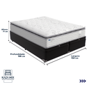 Ver imagem 3 de Cama Box Baú e Colchão Amsterdã Molas Ensacadas Queen Probel: Preto