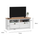 Ver imagem 3 de Rack Tv Bancada 43 Polegadas Madeira Maciça 2 Gavetas 2 Nichos Bolton Idimex