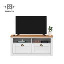 Ver imagem 4 de Rack Tv Bancada 43 Polegadas Madeira Maciça 2 Gavetas 2 Nichos Bolton Idimex