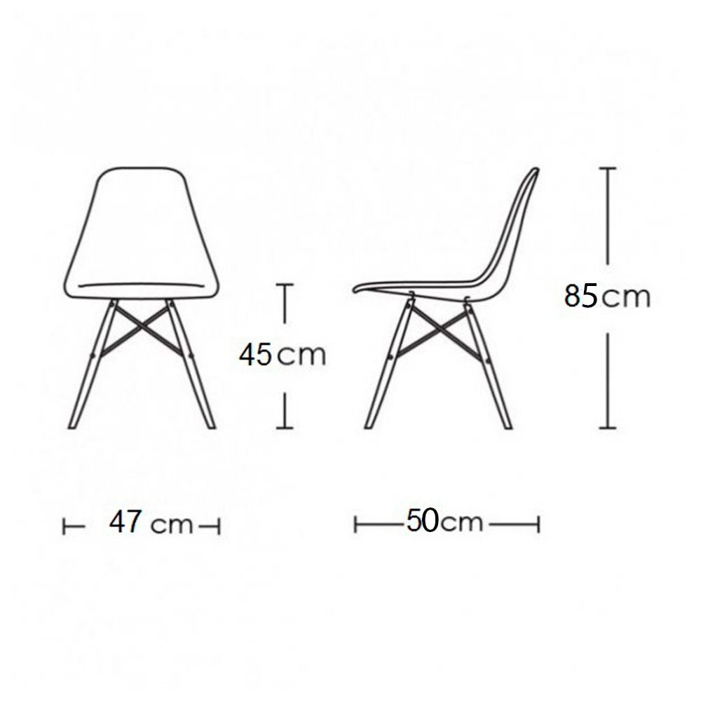 Conjunto De Mesa Eames Eiffel Retangular 120x75 Tampo De Madeira Amêndoa Com 4 Cadeiras Brancas - 5