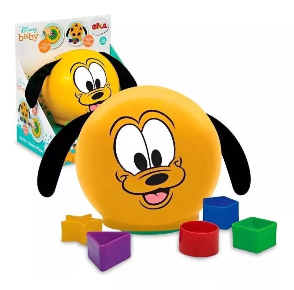 Disney Baby Encaixe Formas Pluto Brinquedo Didático Elka1235