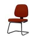 Ver imagem 1 de Cadeira Job Assento Crepe Vermelho Bordo Base Fixa Preta - 54562