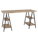 Ver imagem 5 de Mesa Escrivaninha Cavalete 150cm Estilo Industrial Prisma C08 Carvalho/Preto - Mpozenato