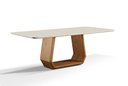 Ver imagem 1 de Mesa de Jantar 260cm x 120cm Tampo com Vidro Off White 10 Lugares