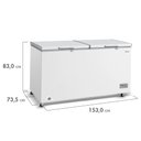 Ver imagem 2 de Freezer Horizontal 2 Portas Branco 508l Midea Mdrc698fzd011 - 127v