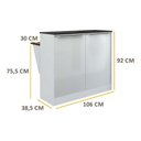 Ver imagem 3 de Bancada/mesa De Cozinha Multimóveis Mariah 2 Portas Branca