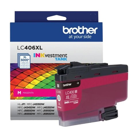 Cartucho Brother 5k Magenta - Lc406xlms - para Impressoras Mfcj5855dw / Mfcj6955dw