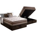 Ver imagem 1 de Conjunto Box Baú Queen: Colchão Molas D Angelis Anjos Superlastic Duo Sono + Base Crc Suede Brown