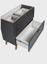 Ver imagem 6 de Gabinete para Banheiro e Espelho com LED 80cm Retro MDF Grafite Milano - On Móveis