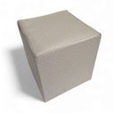Ver imagem 2 de Kit 02 Mini Puff Banqueta Quadrado Decorativo Courino e Suede Bege Trançado Courino