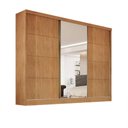 Ver imagem 1 de Guarda-roupa 1 Portas Espelhada Mdf 6 Gavetas - Bergamo-nature - Bianchi Móveis
