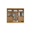 Ver imagem 2 de Guarda-roupa 1 Portas Espelhada Mdf 6 Gavetas - Bergamo-nature - Bianchi Móveis