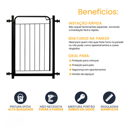 Portão Pet Proteção Bebê Criança Cachorro Cão Small Itagold - 4