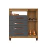 Cômoda Sapateira 1 Porta 4 Gavetas Dijon - ÉdeCasaMóveis                                                                                        - 2