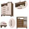 Cômoda Sapateira 1 Porta 4 Gavetas Dijon - ÉdeCasaMóveis                                                                                        - 4