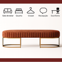 Ver imagem 6 de Recamier Glow 110cm Puff Moderno Premium Sala e Quarto:terra Cota