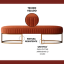 Ver imagem 4 de Recamier Glow 110cm Puff Moderno Premium Sala e Quarto:terra Cota