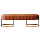 Ver imagem 2 de Recamier Glow 110cm Puff Moderno Premium Sala e Quarto:terra Cota
