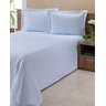 Colcha Cobre Leito Piquet Casal Queen 3pçs Liso Azul Claro - 2