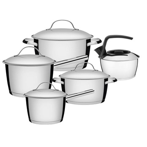 Jogo de Panelas 5 Peças Inox Fundo Triplo Allegra Tramontina