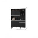Ver imagem 5 de Kit Cozinha Compacta Alice 130Cm C/6 Portas 1 Gaveta Preto