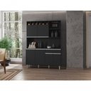 Ver imagem 2 de Kit Cozinha Compacta Alice 130Cm C/6 Portas 1 Gaveta Preto