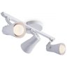 Kit-3 Spot Trilho Triplo Octa 3 Sobrepor Direcionável E-27 Branco - 1