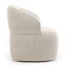 Poltrona Orgânica Giratória Living Glee Veludo Bege - Desk Design - 7